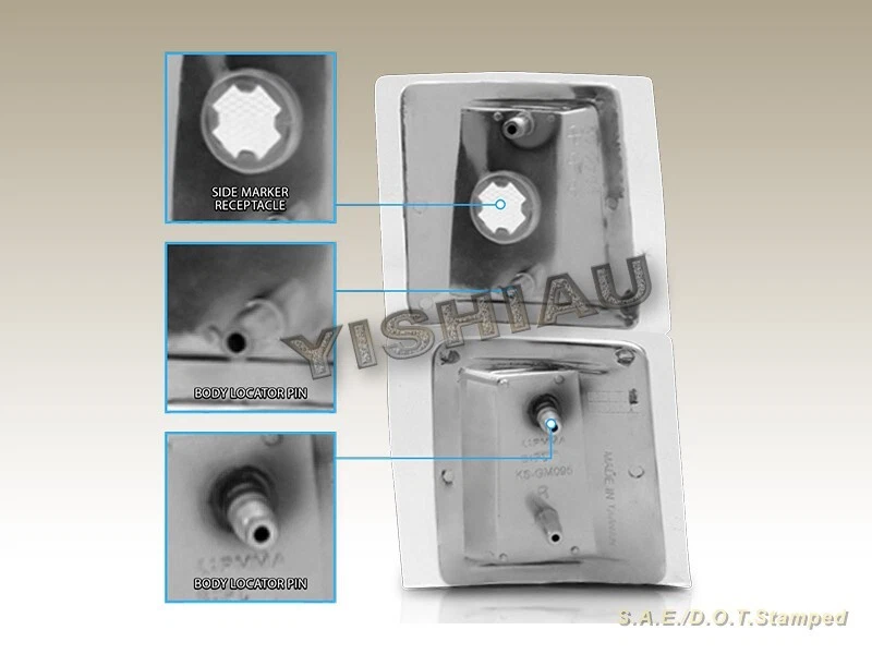 94-98 Chevy tamaño completo C/K Tahoe GMC Suburban luces de esquina de estacionamiento 4 piezas nuevas Foto 2 de 3