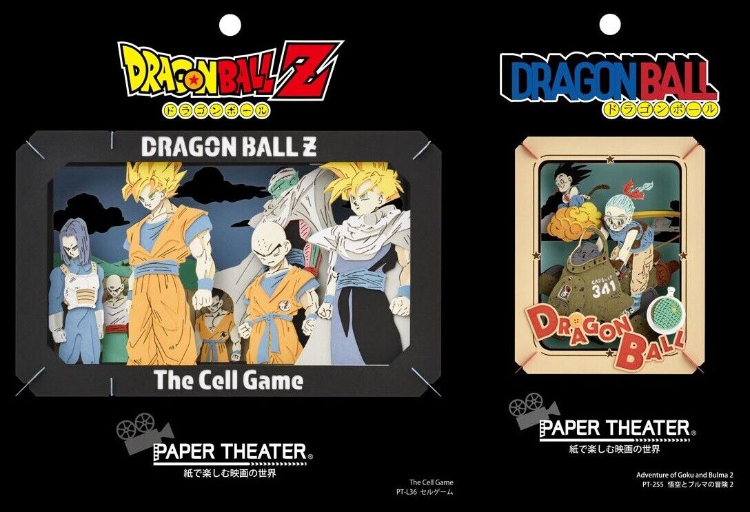 Paper Theater Dragon Ball Z Cell Game Goku and Bulma Craft Japan Anime 117Y