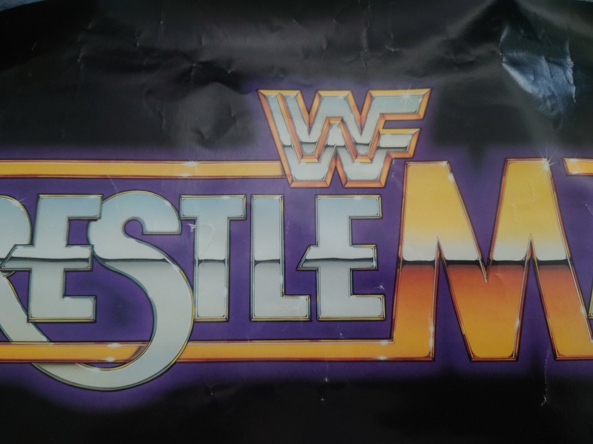 WWF/WWE Original WrestleMania 1 set. Poster, program, radio WWF/WWE Original WrestleMania 1 set. Poster, program, radio