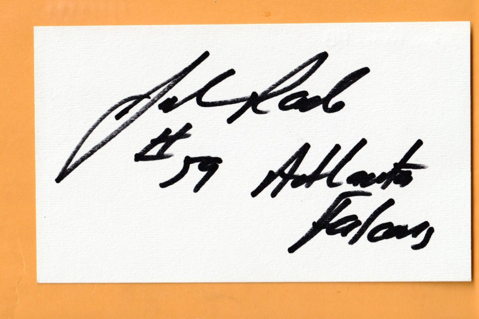 John Rade Atlanta Falcons AUTO Signed 3x5 Card Boise State Broncos