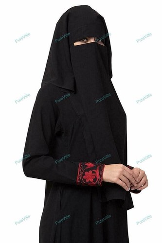 Mushkiya Free Black Naqaab for All Abaya Or Burka for Women And Girl - Picture 6 of 10
