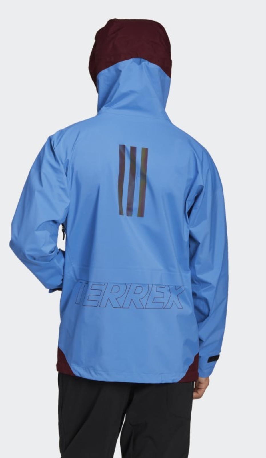 Adidas Men's Terrex MYSHELTER Gore-Tex Active Rain Jacket, Shock Blue/Shadow Red image 7