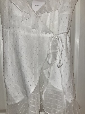 SHEIN Wrap Swiss Dot Dress - White - Graduation, Shower, Bride Medium NEW NIP | eBay SHEIN Wrap Swiss Dot Dress - White - Graduation, Shower, Bride Medium NEW NIP | eBay