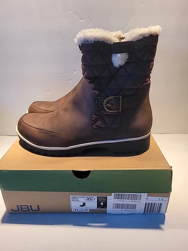 JBU by Jambu GABRIELLA Women's Water Resistant Boot Memory Foam Sz 8 Brown