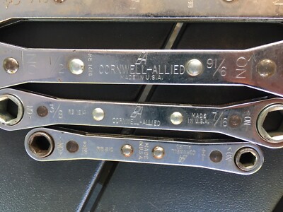 Cornwell Allied Made in USA set of 6 Standard SAE Ratchet Box