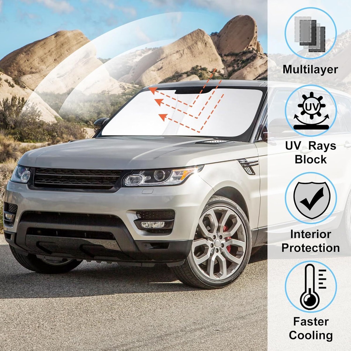 For 2014-2022 Land Rover Range Rover Sport Car Front Windshield