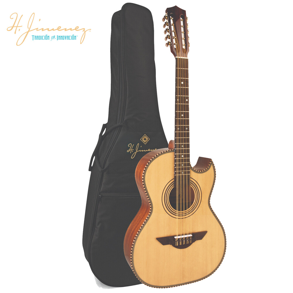 H. Jimenez LBQ1 El Estandar Bajo Quinto 10 String Acoustic Guitar with Gig Bag