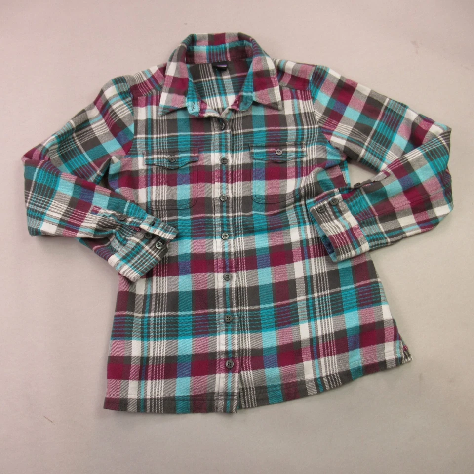 Patagonia Shirt Mens 4 Long Sleeve Button Front Pockets Plaid Outdoors - Image 2 of 4