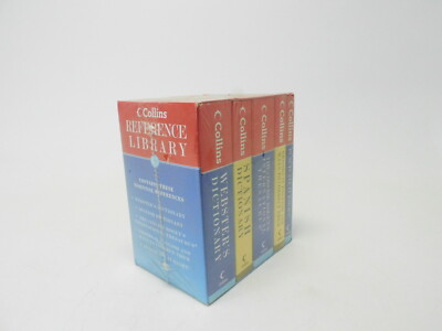 Collins Reference Library Set Webster's Dictionary Spanish Dictionary Thesaurus