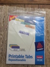 Avery Printable Repositionable Tabs 1-3/4", Assorted 80 Tabs 16283 Color NEW