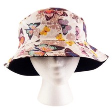 Bucket Hat Butterfly Reversible Unisex 22.5" S/M