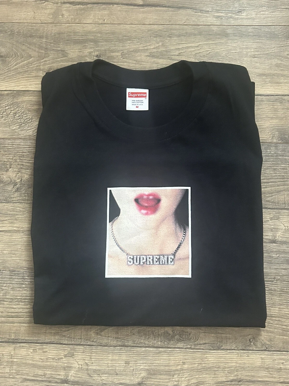 T shirt à manches courtes Supreme noir   Taille M   SS2018   Logo boîte rouge