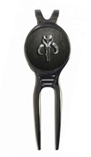 Mandalorian Golf Ball Marker  Black Gunmetal Divot Tool Star Wars
