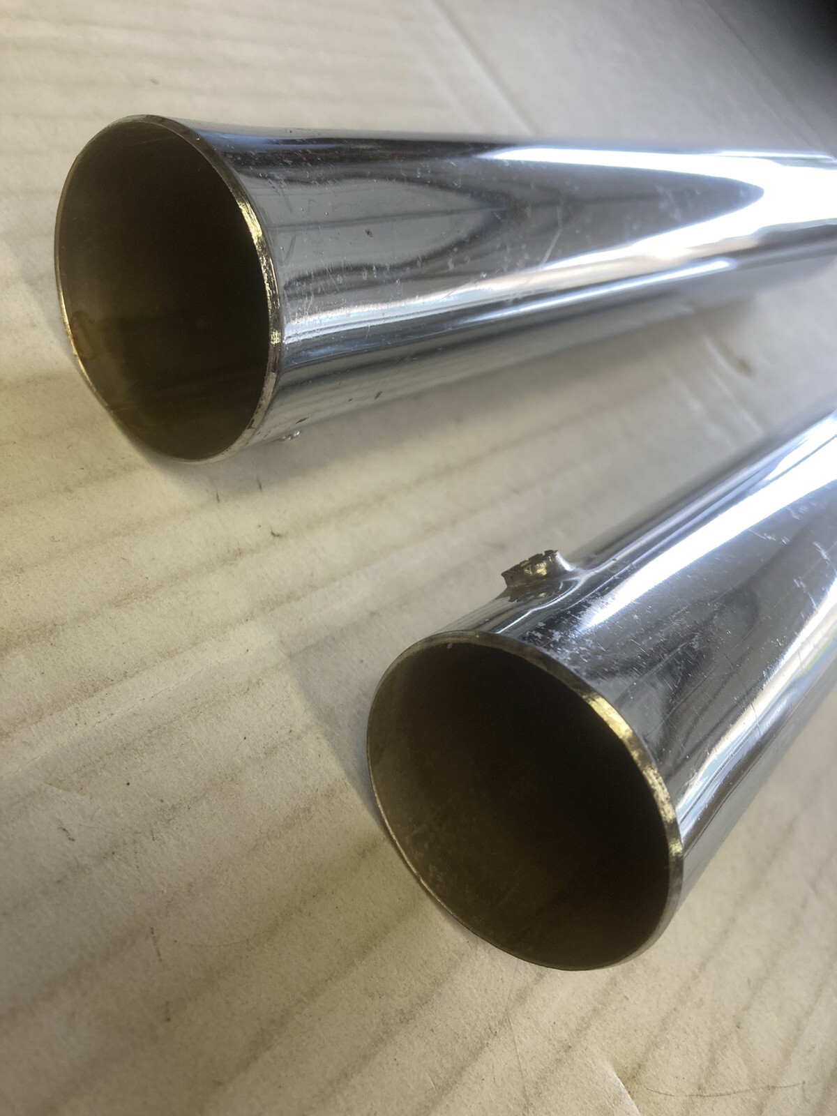 CHROME EXHAUST TIPS 9"X 1 7/16" ID, 1 1/2" OD [pair] eBay