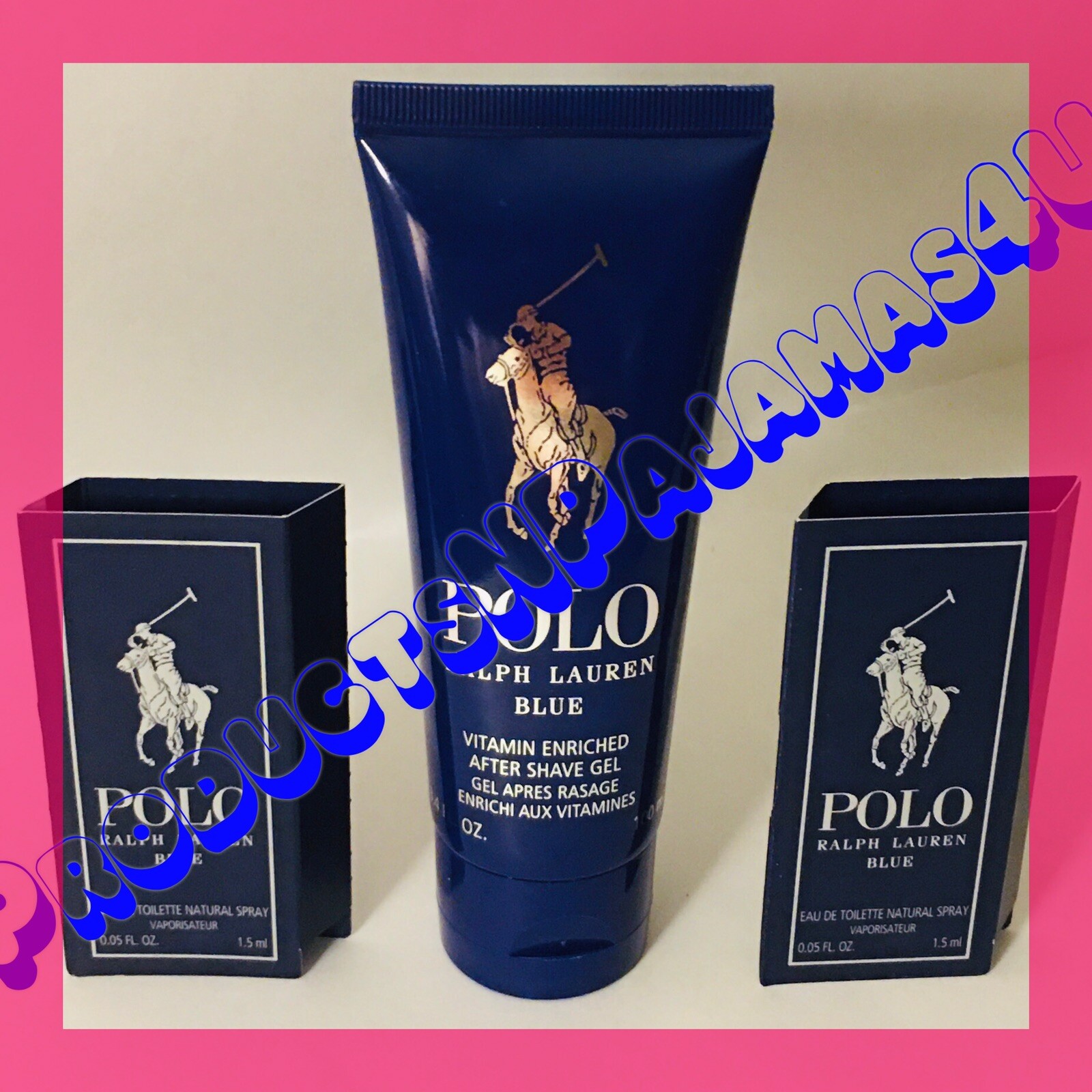 LOT of 3Ralph Lauren POLO BLUE AFTERSHAVE GEL 3.4oz/100ml + (2