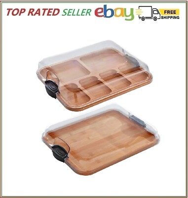 Farberware Charcuterie Presentations, Bamboo Build-A-Board with Lid , 2-Piece