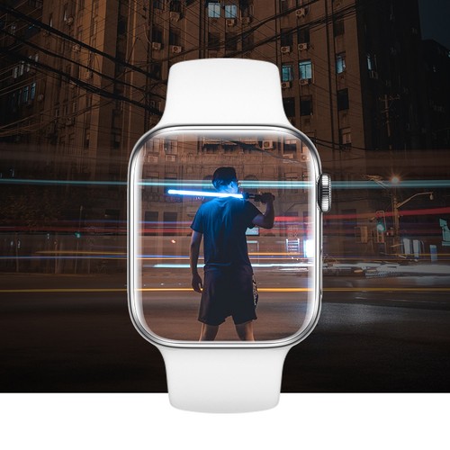 For Apple Watch Series 8/7/6 Full Cover Screen Protector+Silicone Case 41mm 45mm - Picture 9 of 18