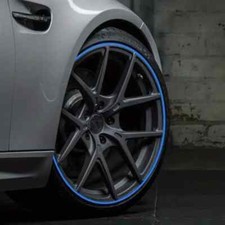 8M Blue Trim Strip Car Rim Protection Wheel Hub Ring Moulding Decoration Edge