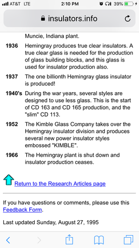 Antique Kimble 830 Tempered Clear Glass Insulator Made In USA over 50 years old - Picture 8 of 12