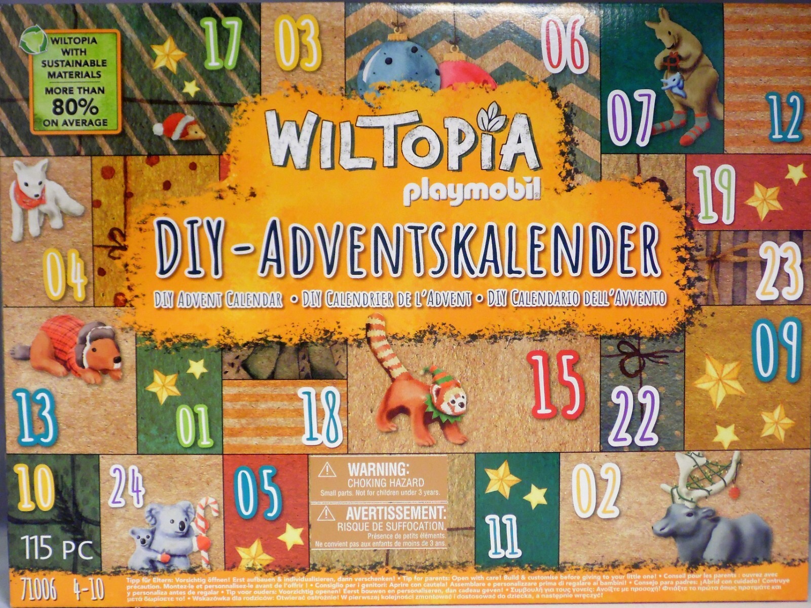 Playmobil Wiltopia 71006 Diy Adventskalender: Tierische Weltreise Neu