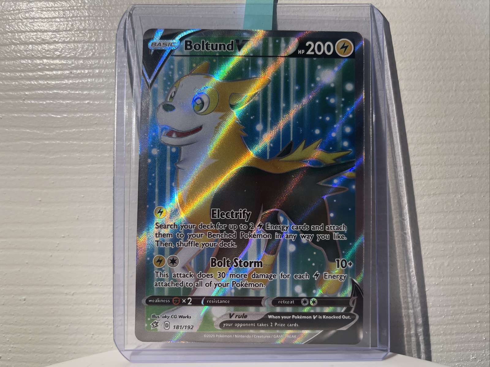 [Pokémon Rebel Clash] Boltund V 181/192 - Full Art Ultra Rare - NM/M