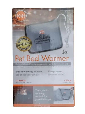 K&H PET PRODUCTS Pet Bed Warmer Gray Small 8.5 X 9 Inches