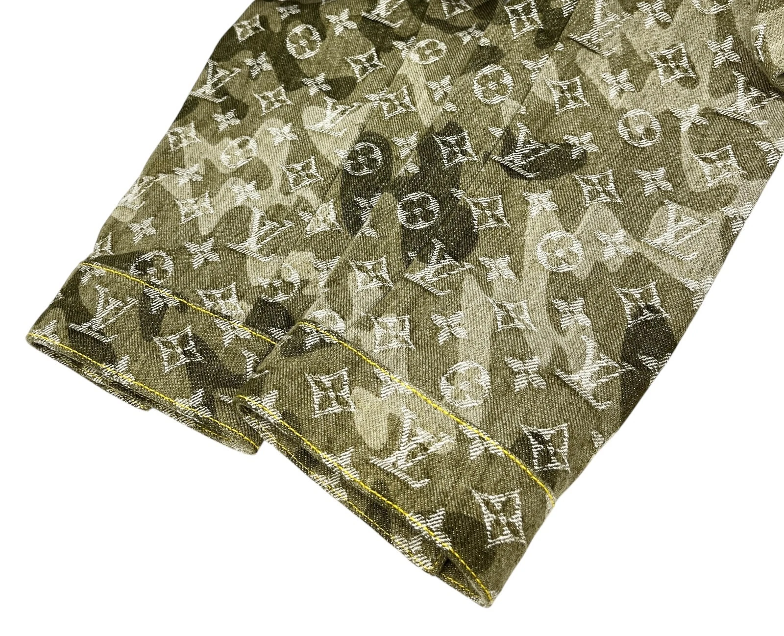 LOUIS VUITTON（LV） Giacca denim LOUIS VUITTON vintage monogramma logo LV #40 cotone verde mimetico