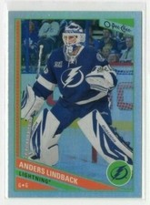 Anders Lindback 13-14 O-Pee-Chee OPC Rainbow Foil #324 Tampa Bay Lightning