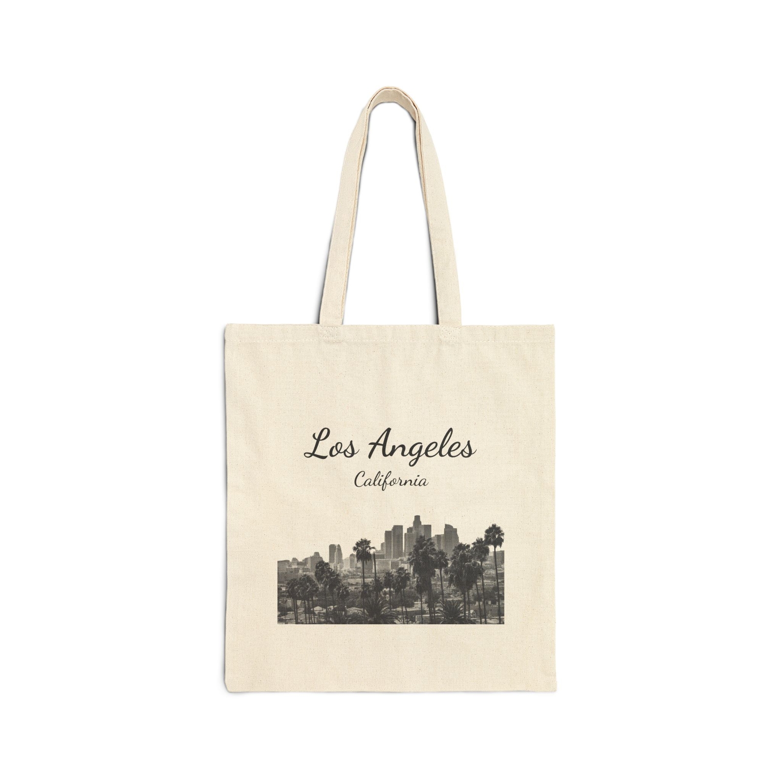 Los Angeles Black and White Cityscape Tote Bag - Reusable Shopper
