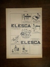 Publicité ancienne oct 1928 déjeuner chocolat Elesca  LSK  Pub 32,5 x 23 L S K