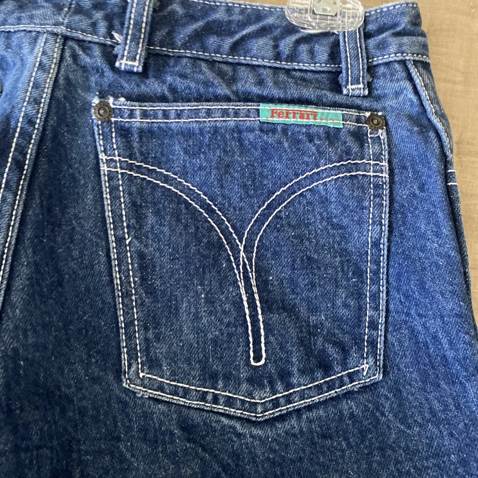 Pantalones de mezclilla Ferrari vintage para mujer talla 26 cintura alta cónicos años 80 de colección Foto 2 de 4