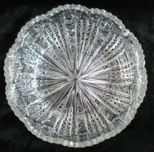 ABP American Brilliant Period Cut Glass 9" Bowl Unger Bros Hobart Pattern