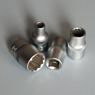 Steckschlüssel Einsatz Zwölfkant Nuss Vielzahn, Antrieb 12,5mm (1/2''), SW 8-46mm