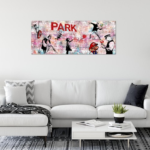 Wandbilder XXL Banksy Street Art Collage Bilder 100x40 cm Loft Deko - Bild 4 von 95