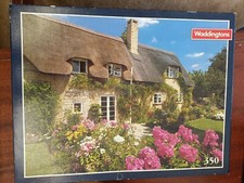 Jigsaw 350 pieces old English Cottage rare complete 100% Complete difficult
