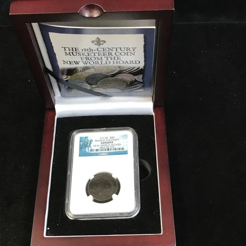 1711 D 30D French Colonies Genuine New World Hoard NGC 