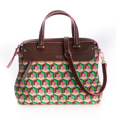 Oilily Geo Diamonds Handbag S Handtasche Tasche Jolly Green