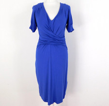 Great Plains Bright Blue Wrap Dress Size Small