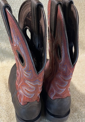 Stivali uomo Durango western castagno cremisi cowboy taglia 8,5 - Foto 5 di 11