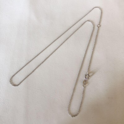 Made in Italy 14k Weißgold Kette Halskette 1,3g Länge: 18'' Breite: 1,1mm GUC JPN