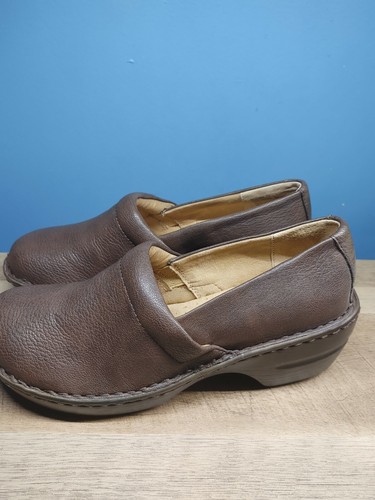 GH Bass & Co Clogs Womens Size 9M Sheena Leather Brown Shoes/ Clogs (A2) - Picture 4 of 11