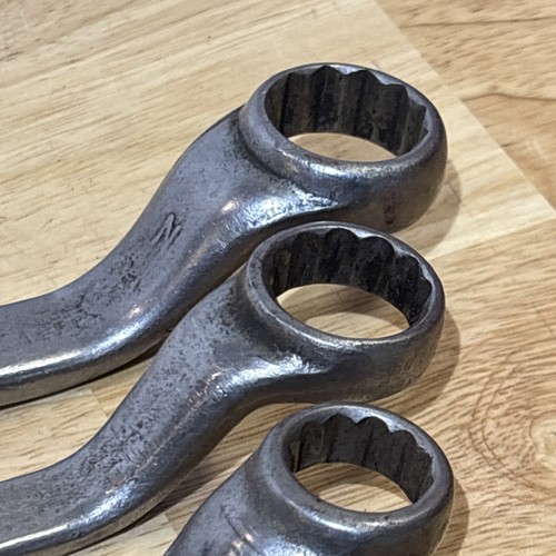 Craftsman SAE Double Box End Wrench Set CI and Vanadium 5pc VTG USA READ! - Picture 3 of 24