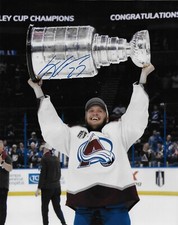 Autographed Colorado Avalanche Logan O'Connor Stanley Cup 8x10 Photo #1 Original