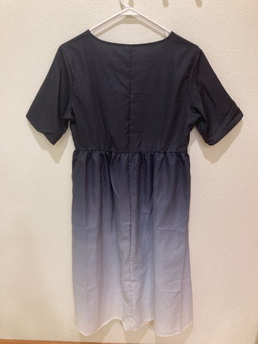 Used Excellent - Women's Summer Dress Short Sleeve Gradient Black & White, Small - Picture 3 of 5