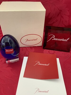 NEW FLAWLESS Stunning BACCARAT France Art Glass Cobalt Blue