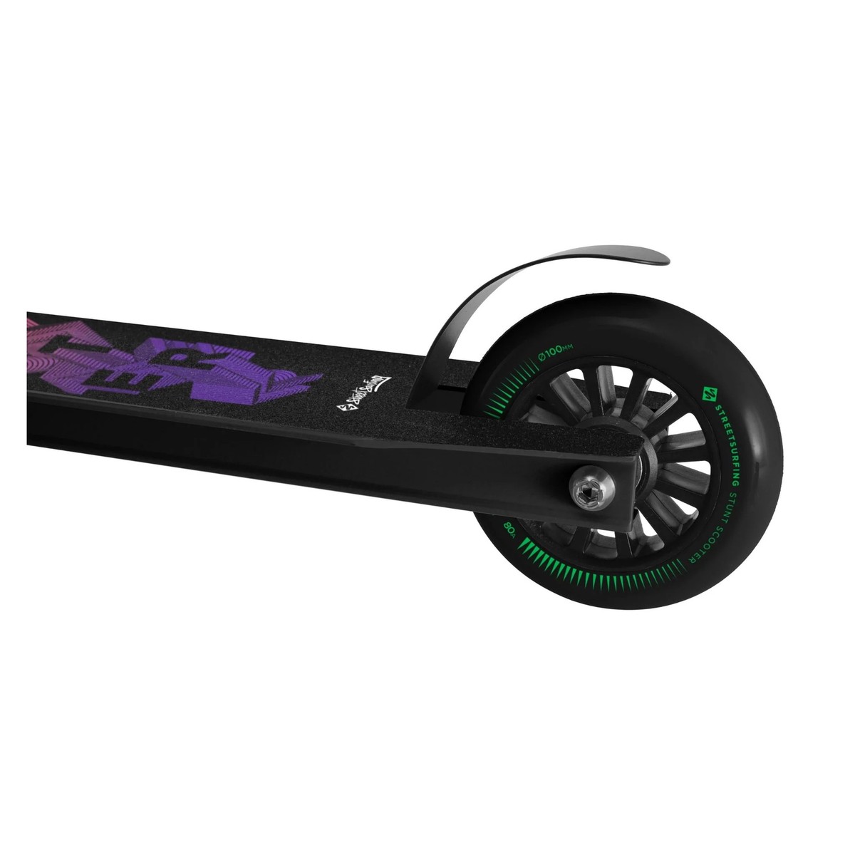 Street Surfing Stunt Kick Trick Scooter Trickster Black Gum