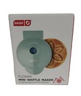 Dash Electric 350W Flower 4" Mini Waffle Maker Non Stick New