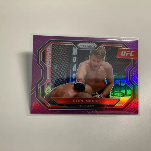 Stipe Miocic 2021 Panini Prizm UFC Purple Refractor Card 107/149 #177