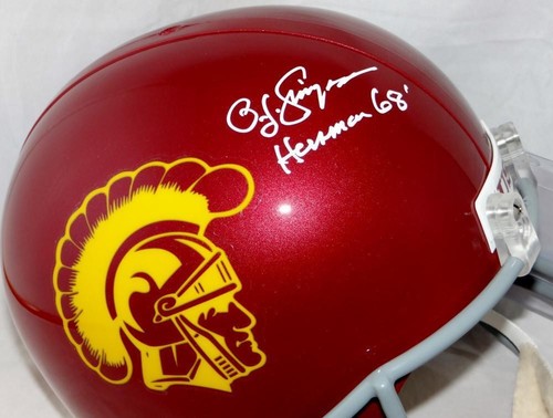 O. J. Simpson Heisman Signed USC Trojans F/S Riddell Helmet- JSA W Auth *White - Picture 2 of 7