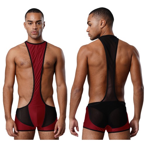 Herren Einteiler Kostüm Bodysuit Cosplay Overalls Nachtwäsche Unterwäsche Sexy - Picture 55 of 75